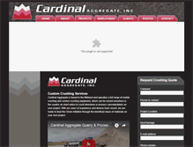 Tablet Screenshot of cardinalaggregate.com